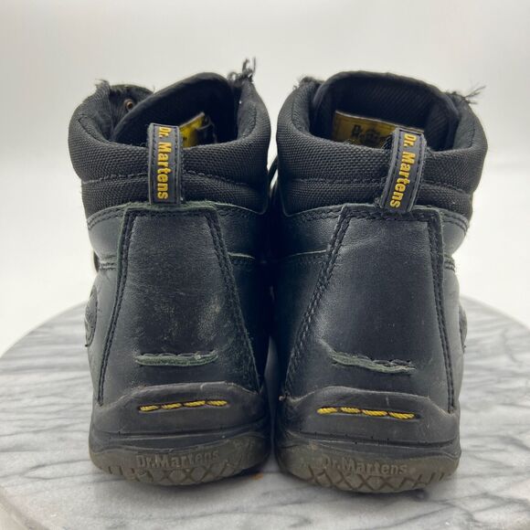Dr Martens Men 8 Boots Black Industrial Steel Toe Safety Slip Resistant Work